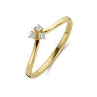Juliet ring small - 14 kt. guld med brilliantslebne diamanter | Spirit Icons